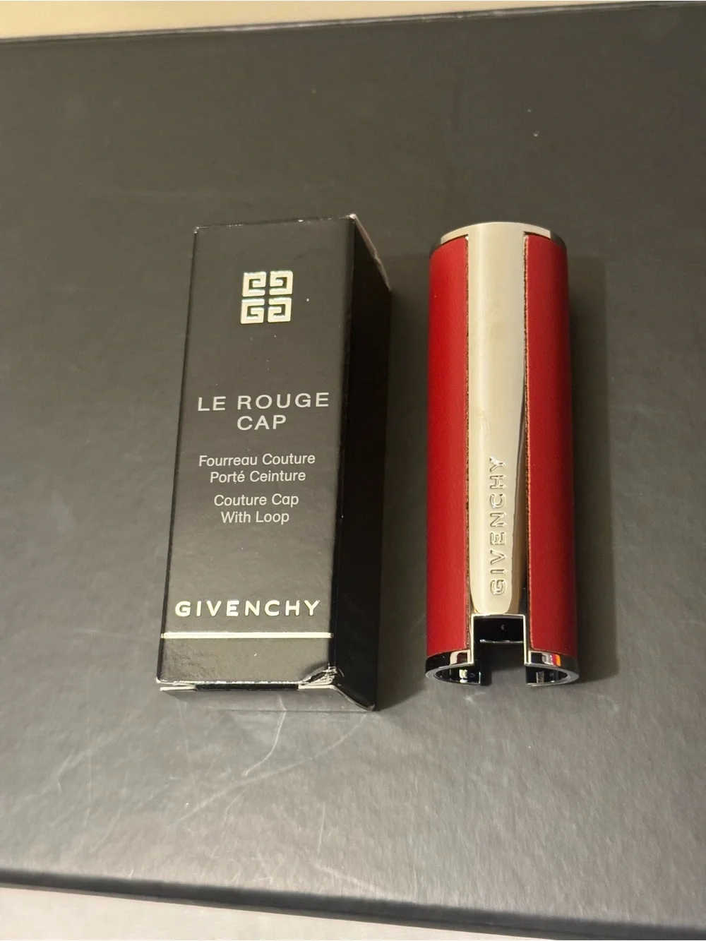BNIB Givenchy Le Rouge Couture Cap With Loop #63 Porté Centure Burgundy Color